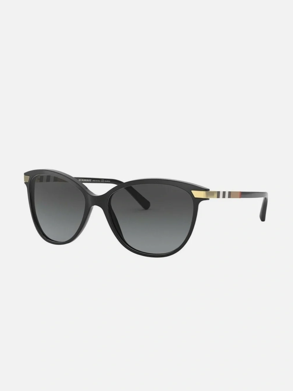 BURBERRY BE 4216 3001T3 Black cat eye Polarized grey gradient sunglasses